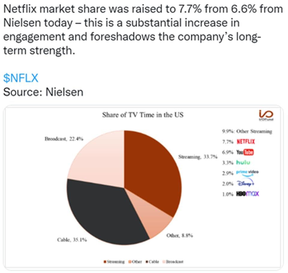 Netflix Market Share by Beth Kindig