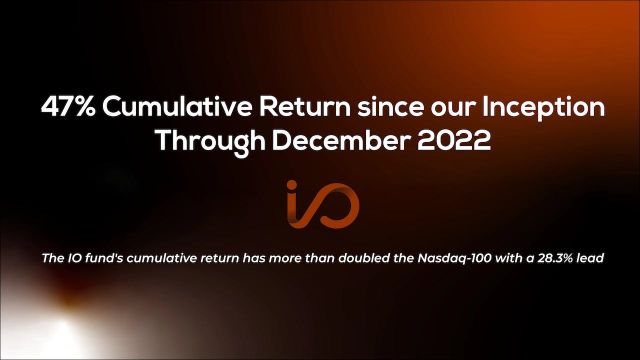 Official Press Release: I/O Fund’s Cumulative Returns Double the Nasdaq Following a Tough 2022