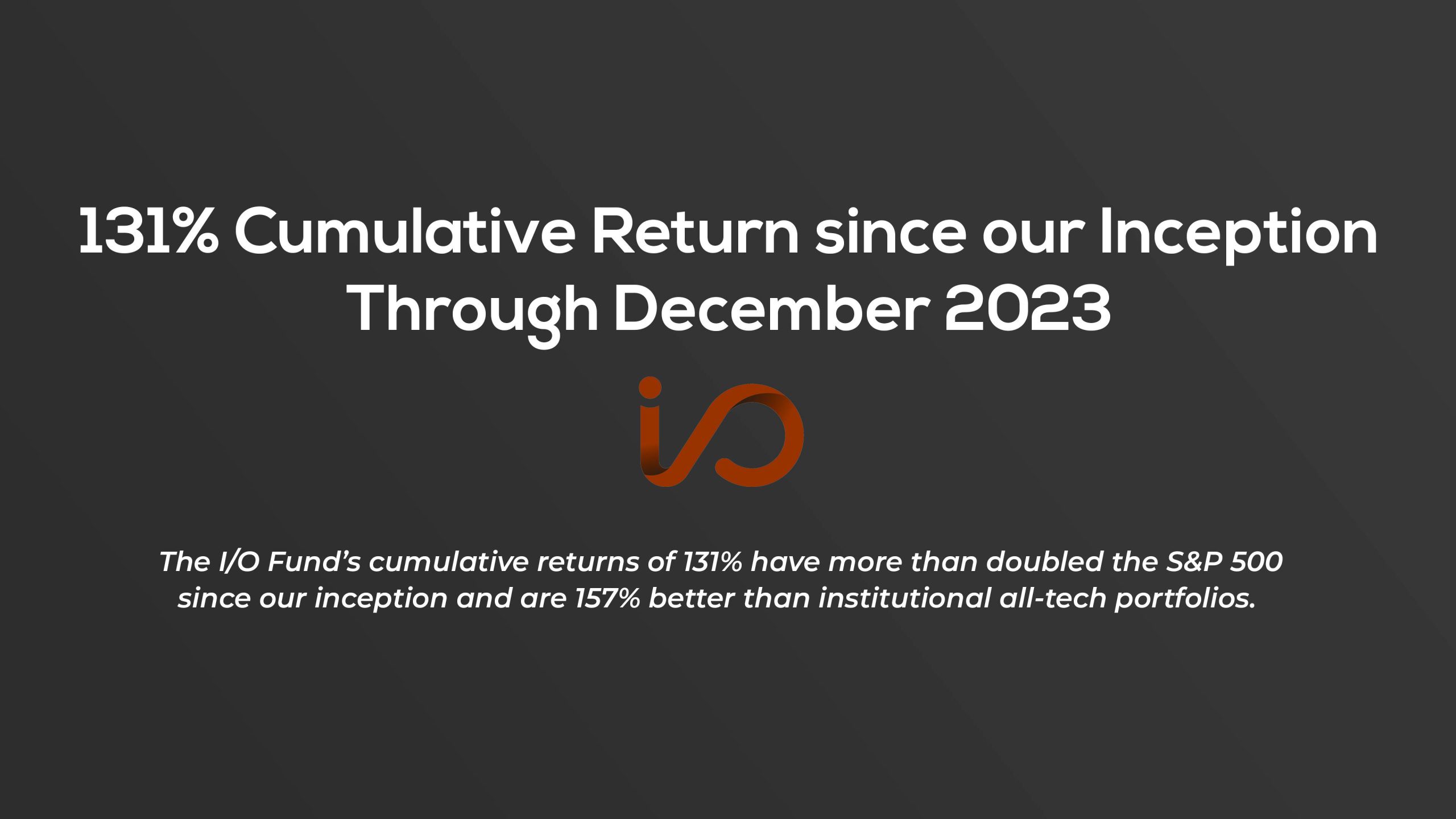 I/O Fund Catapults to 131% Cumulative Performance Due to Leading AI Allocation: Official Press Release